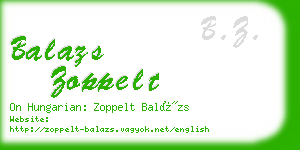 balazs zoppelt business card
